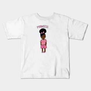 Black Girl Magic, Princess, Afro Girl Kids T-Shirt